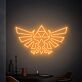 stilisiertes Adler-Emblem mit Triforce Symbol LED-Neonschild Gaming Zimmer