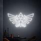 stilisiertes Adler-Emblem mit Triforce Symbol LED-Neonschild Gaming Zimmer