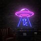 UFO mit Katze LED-Neonschild Wohnzimmer Bar