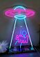 UFO mit Entführungsszene LED-Neonschild Wohnzimmer Gamingzimmer