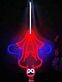 Spider-Man kopfüber als LED-Neonschild