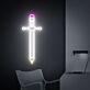 Modernes Neon LED Wandlicht in Schwertform mit Bleistift Design als kreative Wanddekoration