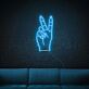 Peace-Handzeichen als LED-Neonschild