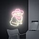Cowboy Katze LED-Neonschild Wohnzimmer Kinderzimmer