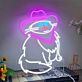 Cowboy Katze LED-Neonschild Wohnzimmer Kinderzimmer