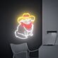 Cowboy Katze LED-Neonschild Wohnzimmer Kinderzimmer