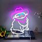 Cowboy Katze LED-Neonschild Wohnzimmer Kinderzimmer