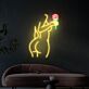 Abstrakte Frau mit Rose LED-Neonschild für Wohnzimmer oder Atelier