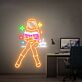 Astronaut beim Lesen mit Kaffeetasse LED-Neonschild Wohnzimmer Arbeitszimmer