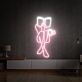 Person liest Buch und hält Tasse LED-Neonschild Wohnzimmer Lesebereich