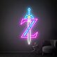 Schwert mit Buchstabe Z LED-Neonschild Gaming Zimmer Wohnzimmer