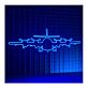 Militärflugzeug LED-Neonschild für Gaming und Bar