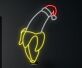 Banane mit Weihnachtsmütze LED-Neonschild Wohnzimmer Bar
