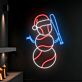 Schneemann mit Baseballschläger LED-Neonschild für Wohnzimmer Sportbar