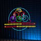 Billardkugeln und Queues LED-Neonschild für Bar Spielzimmer