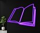 aufgeschlagenes Buch LED-Neonschild für Bibliothek und Leseraum