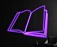 aufgeschlagenes Buch LED-Neonschild für Bibliothek und Leseraum