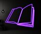 aufgeschlagenes Buch LED-Neonschild für Bibliothek und Leseraum
