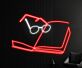 Brighten Up Your Reading Nook and Add Flair to Book-Themed Parties with the Book With Glasses Led Neon Sign Book Hanging Led Neon Lightbook Lover Deco.