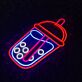 Bubble Tea Becher LED-Neonschild für Café und Restaurant
