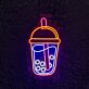 Bubble Tea Becher LED-Neonschild für Café und Restaurant