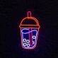 Bubble Tea Becher LED-Neonschild für Café und Restaurant