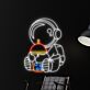 Astronaut mit Bubble Tea LED-Neonschild für Wohnzimmer Café