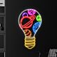 Brighten Up Your Space: Bulb Galaxy Led Neon Sign for Vibrant Home Decor, Office Ambiance, and Festive Christmas Celebrations.