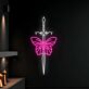Schmetterling mit Schwert LED-Neonschild Wohnzimmer Studio