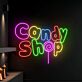 Candy Shop LED-Neonschild für Süßwarenladen und Café