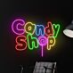 Candy Shop LED-Neonschild für Süßwarenladen und Café