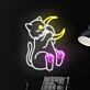 Brighten Your Space: Cat And Moon Led Sign For Animal Lovers - Perfect for Home Decor, Office Ambiance, and Cozy Cafe Corners