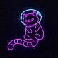 Katze im Astronautenhelm LED-Neonschild Wohnzimmer Kinderzimmer