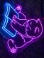 lesende Katze LED-Neonschild Wohnzimmer Kinderzimmer