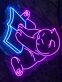 lesende Katze LED-Neonschild Wohnzimmer Kinderzimmer
