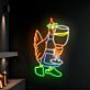 Brighten Your Bar or Restaurant with the Unique Chicken Drinking Champagne Led Neon Sign, Perfect for Home Parties and Wedding Celebrations Too.