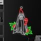 Weihnachtshund mit Zuckerstange und Stechpalme LED-Neonschild für Wohnzimmer Weihnachtsdeko