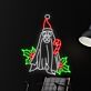Weihnachtshund mit Zuckerstange und Stechpalme LED-Neonschild für Wohnzimmer Weihnachtsdeko