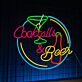 Cocktails & Beer LED-Neonschild für Bar und Club