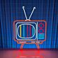 Retro Fernseher LED-Neonschild für Wohnzimmer oder Bar