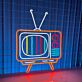 Retro Fernseher LED-Neonschild für Wohnzimmer oder Bar