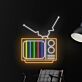 Retro Fernseher LED-Neonschild Wohnzimmer Bar