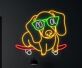 Hund mit Skateboard und Sonnenbrille LED Neonschild für Wohnzimmer und Jugendzimmer