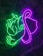 Frosch mit Cowboyhut LED-Neonschild Bar Wohnzimmer