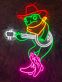 Brighten Up Your Space: From Home Bars to Western Theme Parties with Cowboy Frog Playing Guitar Led Neon Sign Custom Cowboy Neon Light Cowboy Decor.