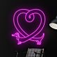 Herz mit Dackel LED-Neonschild Wohnzimmer Haustierladen