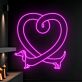 Herz mit Dackel LED-Neonschild Wohnzimmer Haustierladen