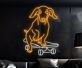 Dackel auf Skateboard LED-Neonschild Wohnzimmer Kinderzimmer