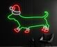 Brighten Up Your Festivities: Dachshund Christmas Hat Led Neon Sign for Perfect Christmas Decor in Homes, Offices, and Holiday Parties.