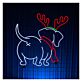 Brighten Your Festivities: Dachshund Christmas LED Sign, Perfect for Home Decor, Office Celebrations, and Holiday Parties.